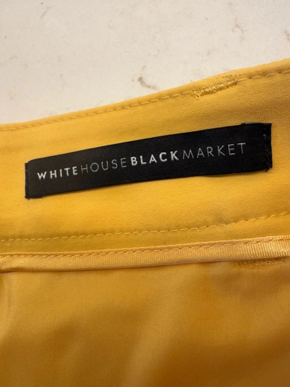 White House Black Market Yellow Women's Flat Front Shorts - Picture 3 of 5